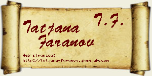 Tatjana Faranov vizit kartica